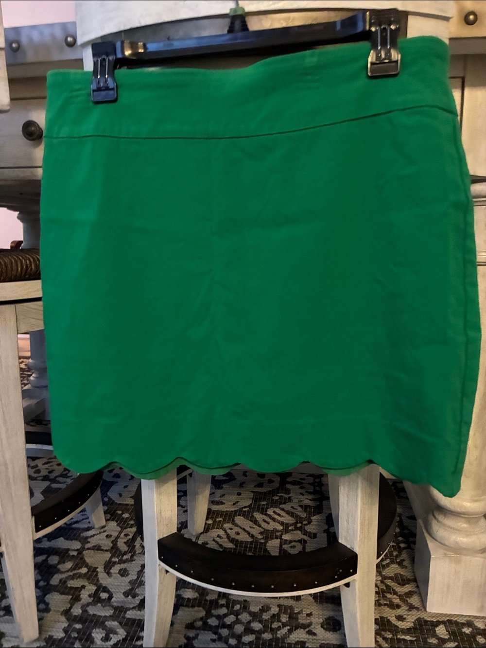 Zac & Rachel Emerald Green Scallop-Hem Skort